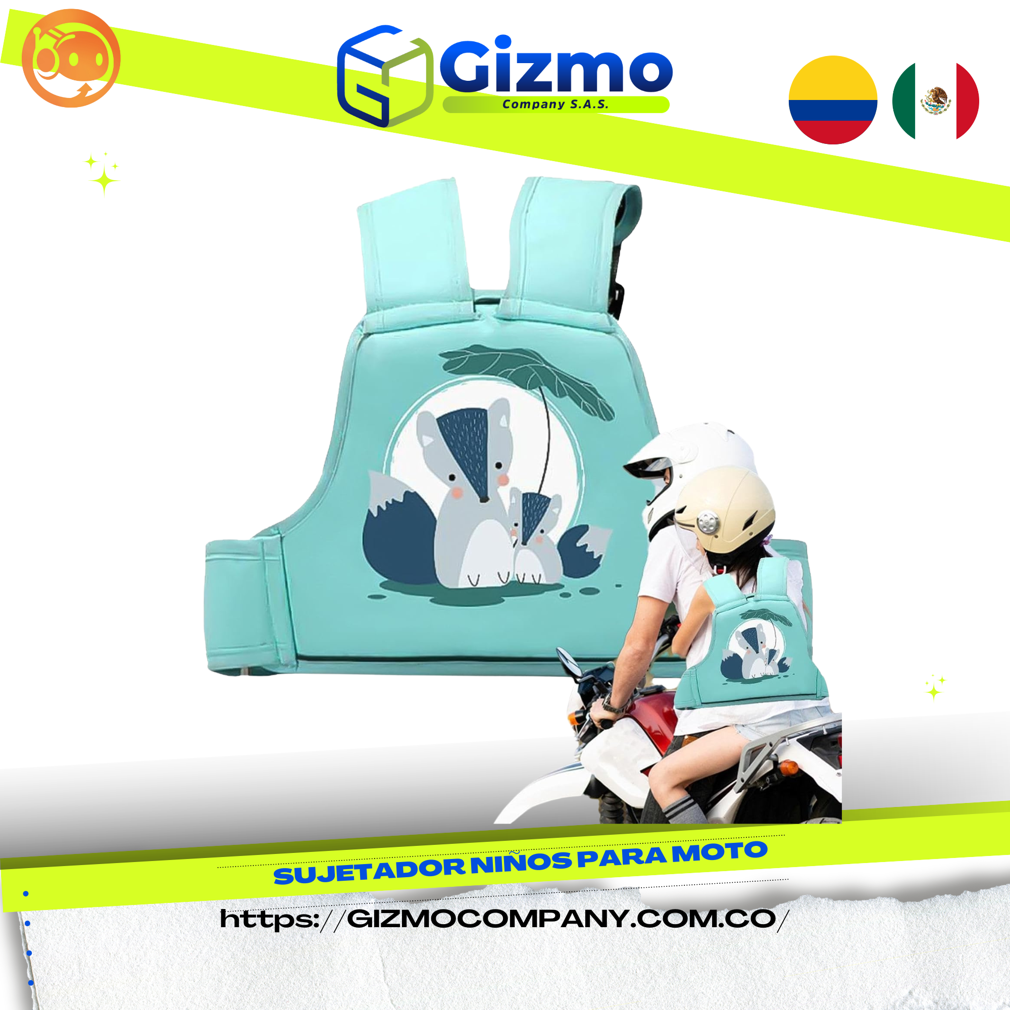 Sujetador Niños Para Moto